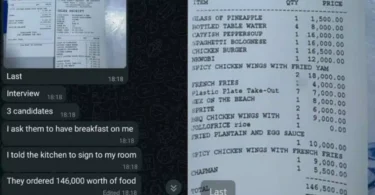 Outrage as three job candidates eat N146K food during interview wait
