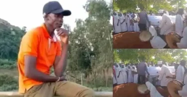 Moment drummer passes away while performing at burial ceremony