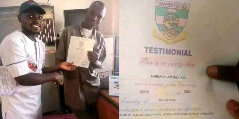 Man graduates after 21 years in University of Jos