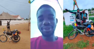 Nigerian man on bicycle journey to U.S. arrives Togo in 8 days