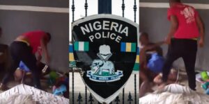 Children cry, plead as police officer beats wife in viral video
