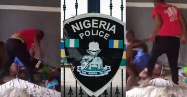 Children cry, plead as police officer beats wife in viral video