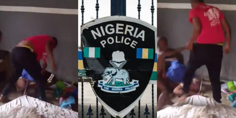 Children cry, plead as police officer beats wife in viral video