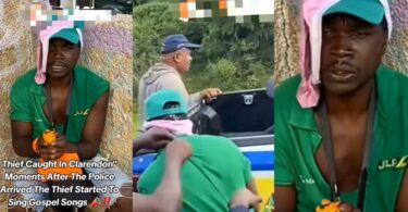 Thief begs Jesus for mercy, sings gospel as residents call police