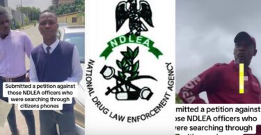 Nigerians petition NDLEA as officer is seen searching phones, says he can raid homes freely