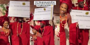 Groom pays off bride’s medical school loan as wedding gift
