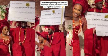 Groom pays off bride’s medical school loan as wedding gift