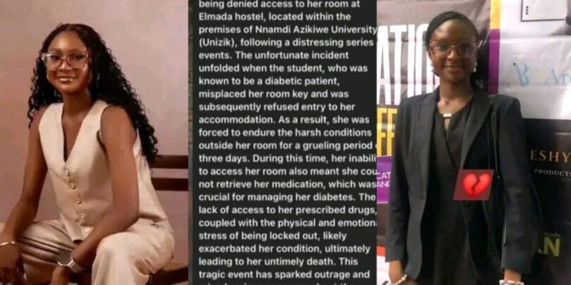 UNIZIK law student reportedly passes away after struggling to access medication