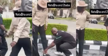 Reactions Trail Viral Clip of Natasha Commanding 2Baba to Put on Her Shoes and Hold Her Bag